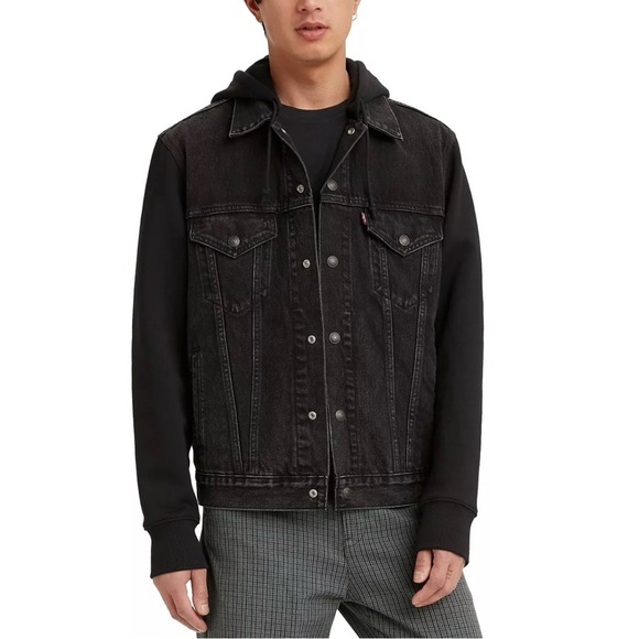 HOST PICK! LEVI’S HYBRID TRUCKER HOODIE JACKET - Picture 1 of 9